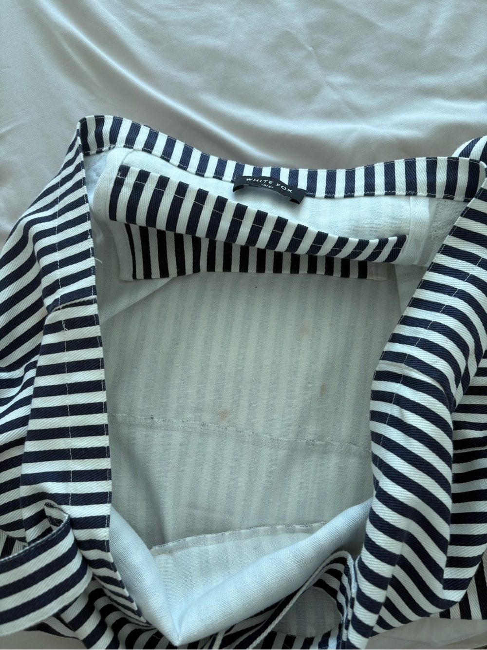 White Fox Boutique Black & White Striped Tote with Pink Cherry Graphic - Picture 2 of 3
